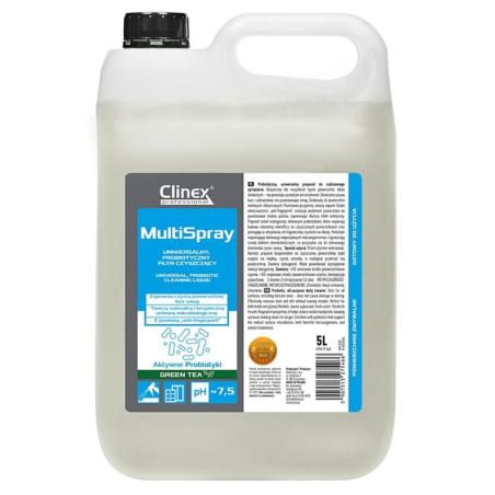 Uniwersalny spray CLINEX Multi Spray, myjący, Green Tea, 5l