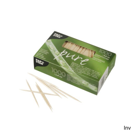 Papstar Wykałaczki drewniane okrągłe 6,8 cm (opakowanie 1000 sztuk)