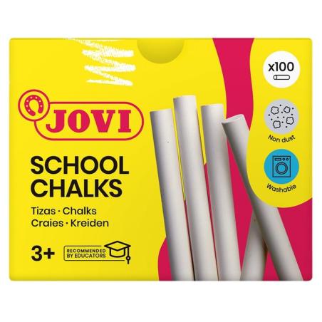 Kreda szkolna JOVI, zestaw 100 szt., biała