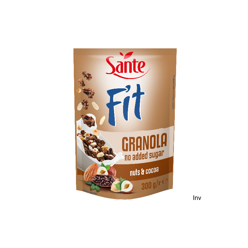 Granola Orzechy-Kakao Fit bez cukru 300g SANTE