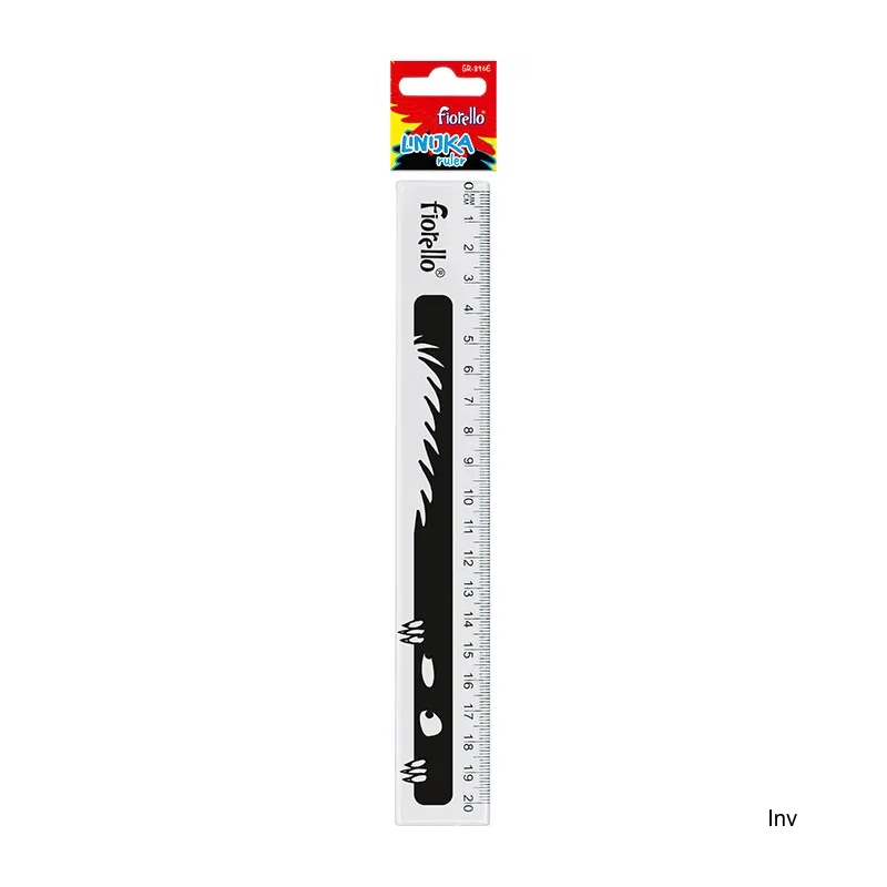 Linijka plastikowa przezroczysta 20 cm Fiorello GR-896E