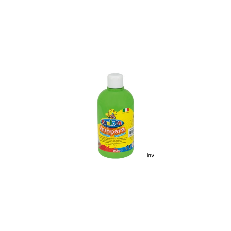 Farba tempera 500 ml zielona jasna Carioca do malowania na porowatych powierzchniach
