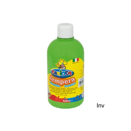 Farba tempera 500 ml zielona jasna Carioca do malowania na porowatych powierzchniach