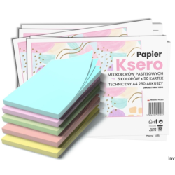 Papier ksero A4 mix kolorów...