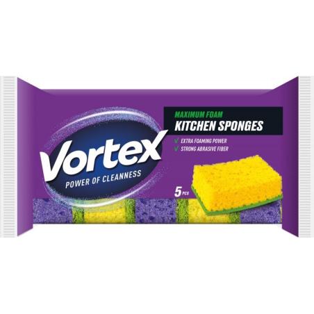 Gąbka kuchenna VORTEX, 5 szt., mix kolorów