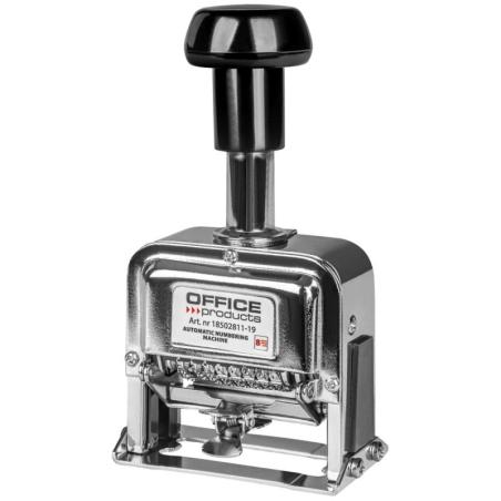 Numerator automatyczny OFFICE PRODUCTS, 8 cyfr, wys. liczb 4,5mm, srebrny