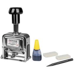 Numerator automatyczny OFFICE PRODUCTS, 8 cyfr, wys. liczb 4,5mm, srebrny