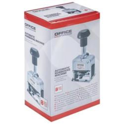 Numerator automatyczny OFFICE PRODUCTS, 8 cyfr, wys. liczb 4,5mm, srebrny