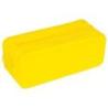 Piórnik silikonowy czterokomorowy GIMBOO, 200x80x75mm, żółty