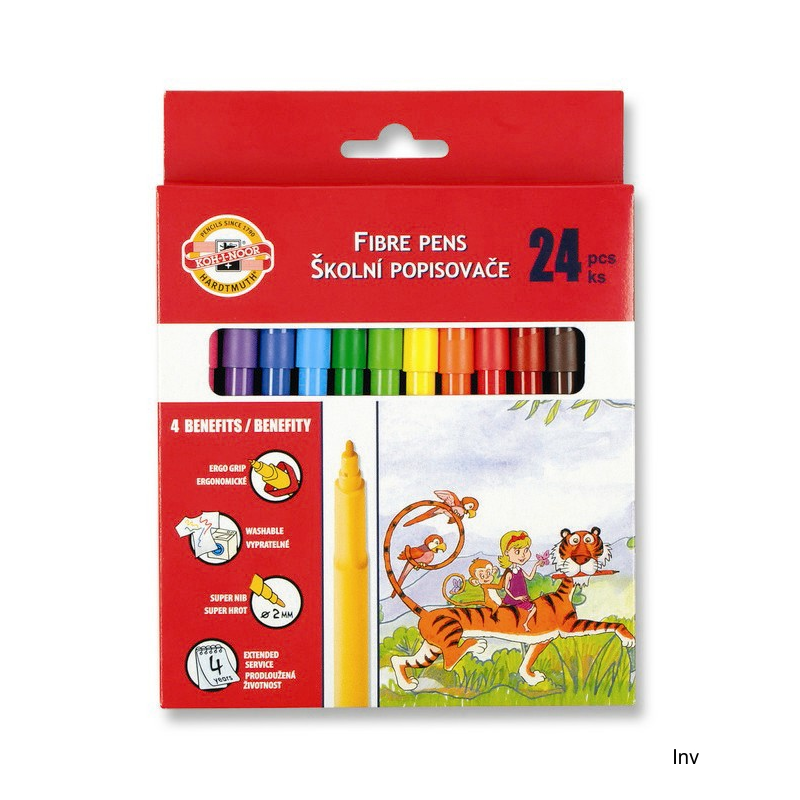 Flamastry KOH-I-NOOR 24 kolory 771002BD08 2034