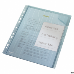 Folder Leitz Combifile A4 z przekładkami niebieski folia 200 mic (opakowanie 3 sztuki)