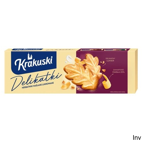Krakuski BAHLSEN Delikatki herbatniki maślane lukrowane 125g