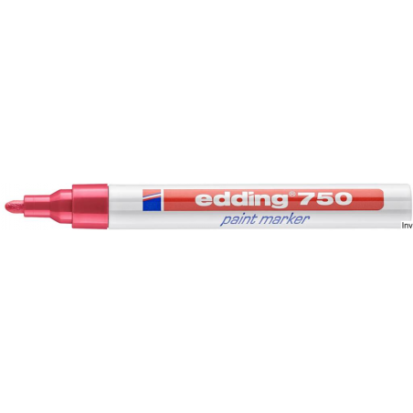 Marker lakierowy Edding 750 2-4mm czerwony końcówka okrągła