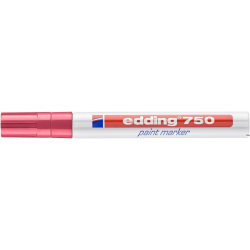 Marker lakierowy Edding 750 2-4mm czerwony końcówka okrągła