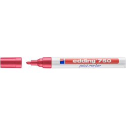 Marker lakierowy Edding 750 2-4mm czerwony końcówka okrągła