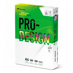 PAKIET Papier ksero PRO-DESIGN FSC, satynowany, klasa A++, A4, 168CIE, 200gsm, 250 ark.