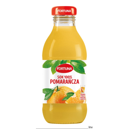 FORTUNA Sok pomarańczowy 300 ml - naturalna świeżość w szklanej butelce