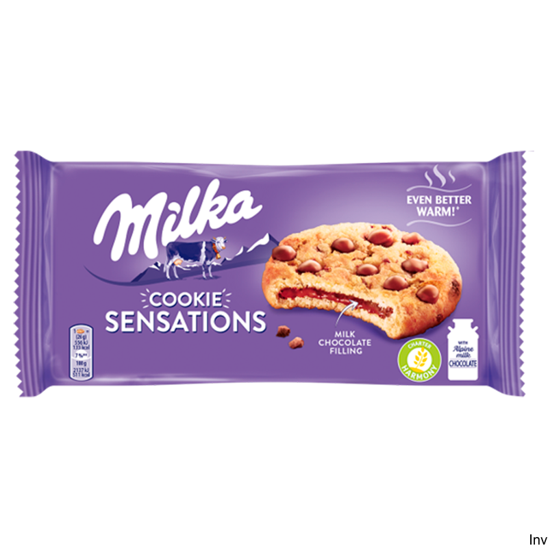 Ciastka MILKA COOKIE SENSATIONS z kawałkami czekolady mlecznej 156g