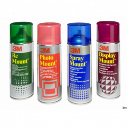 Klej w sprayu Scotch 3M Displaymount, permanentny, 400ml, transparentny do mocnych połączeń materiałów