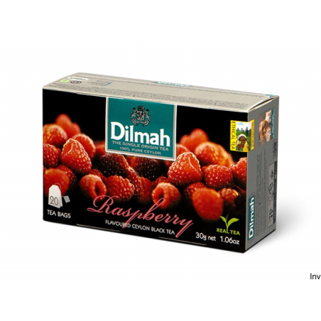 Herbata Dilmah czarna z aromatem maliny 20 saszetek