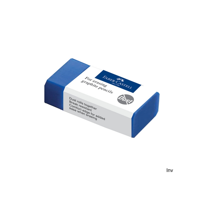 Gumka do wymazywania Faber-Castell Dust Free niebieska w opakowaniu