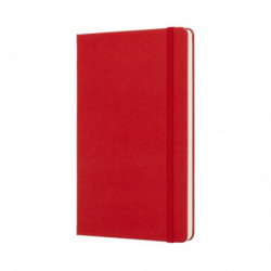 Notes MOLESKINE Classic L (13x21 cm) w kropki, twarda oprawa, scarlet red, 240 stron, czerwony