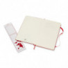 Notes MOLESKINE Classic L (13x21 cm) w kropki, twarda oprawa, scarlet red, 240 stron, czerwony
