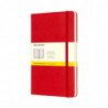 Notes MOLESKINE Classic L (13x21cm) w kratkę, twarda oprawa, 240 stron, czerwony
