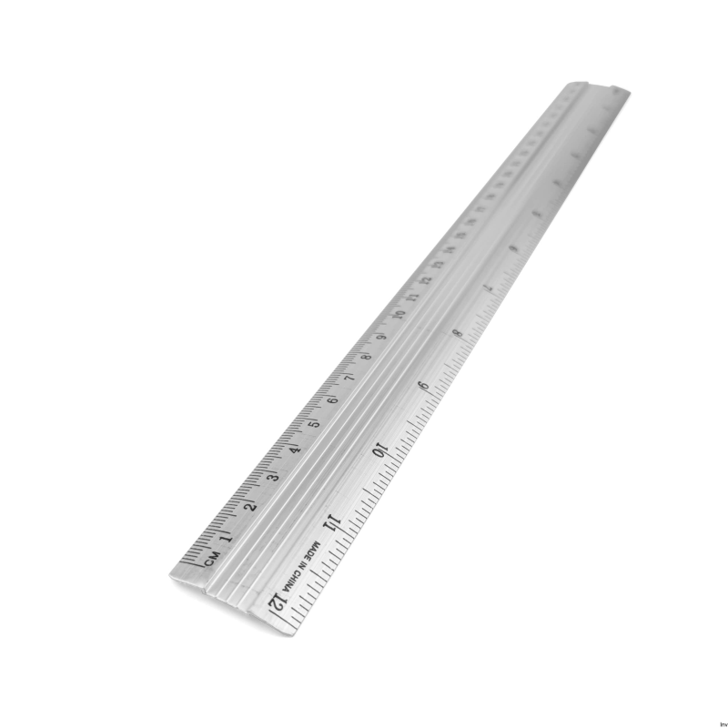 Linijka aluminiowa D.RECT 30 cm srebrna LEVIATAN