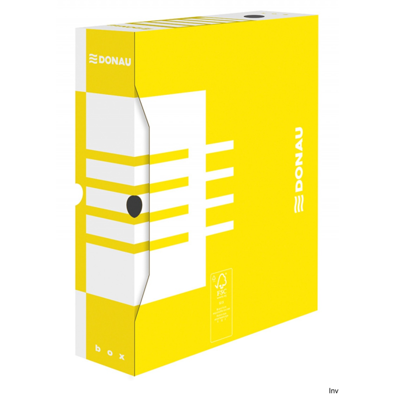 Pudło archiwalne Donau A4 żółte 80x340x297mm 800 kartek 390gsm FSC