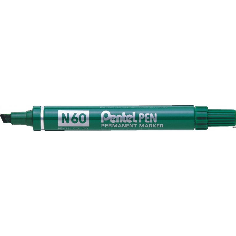Marker permanentny zielony N60 okrągła końcówka Pentel