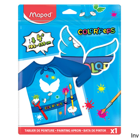Fartuszek ochronny Maped SUPERPOWER dla dzieci 4-8 lat, wodoodporny, 10 sztuk w saszetce