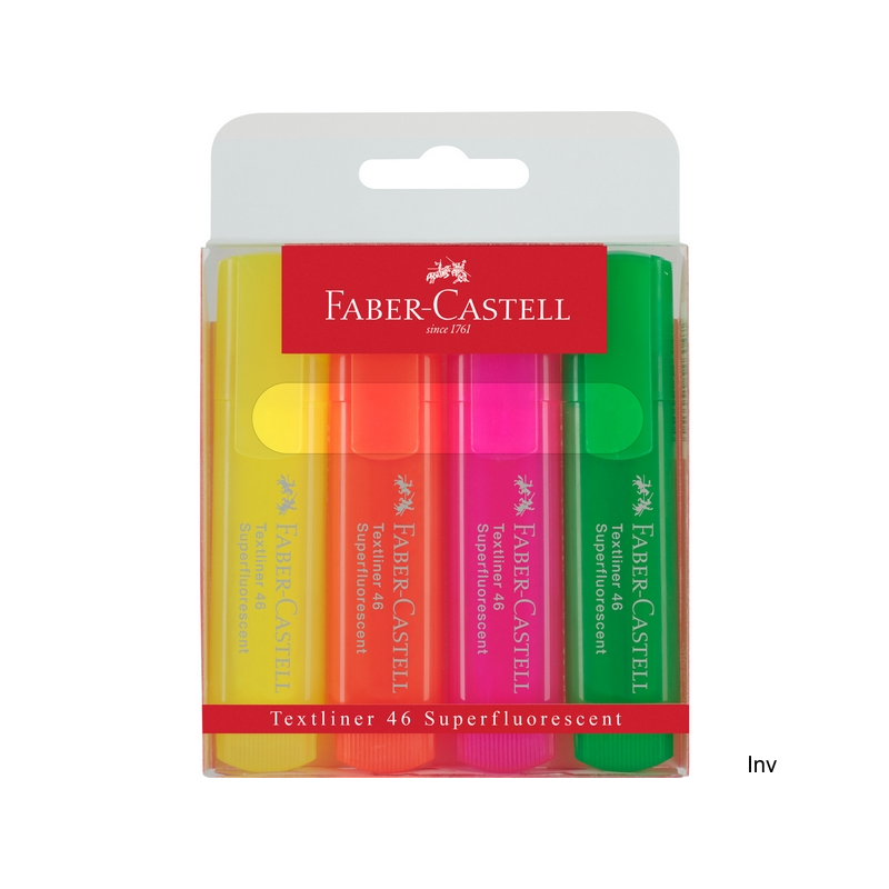 Faber Castell Zakreślacz 1546 Etui 4 sztuki