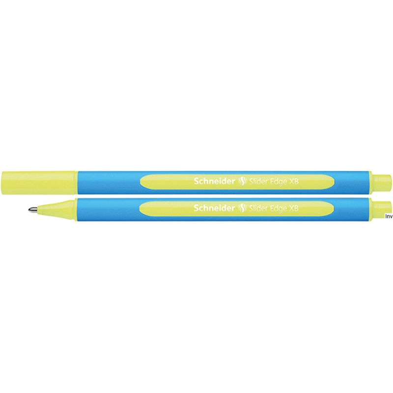 Długopis Schneider Slider Edge XB, żółty, ergonomiczny, z gumowaną obudową, końcówka stalowa