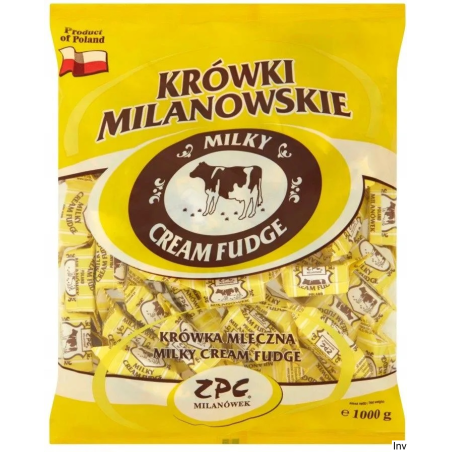 Krówki Milanowskie Mleczne 1000g ZPC Milanówek