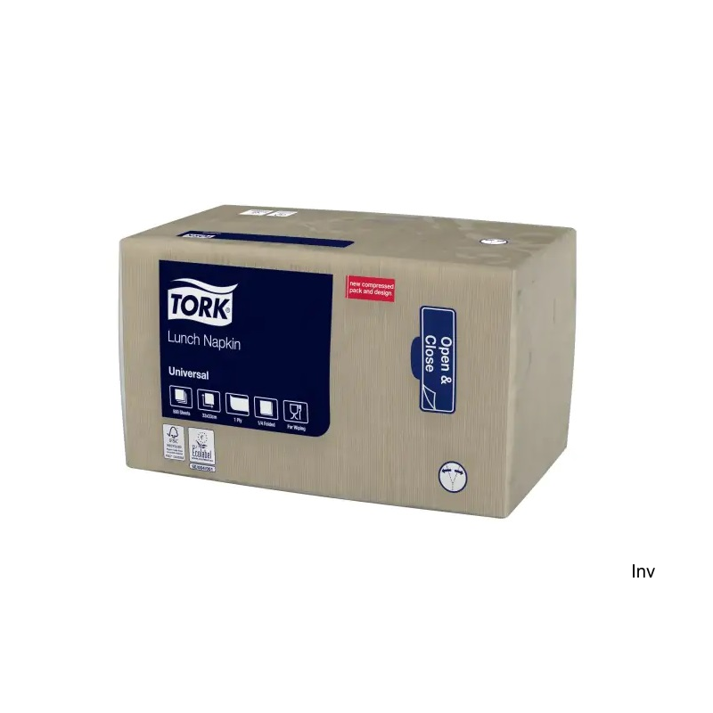 Tork Naturalna Serwetka Lunchowa 1-warstwowa 33x33 cm 52588