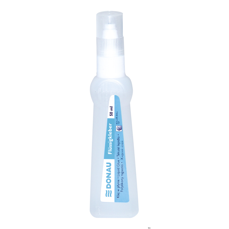 Klej biurowy Donau 50ml z metalową kulką do precyzyjnego klejenia papieru, kartonu, zdjęć, tekstyliów