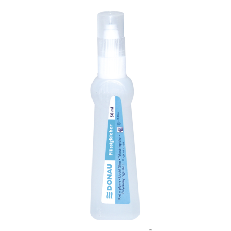 Klej biurowy Donau 50ml z metalową kulką do precyzyjnego klejenia papieru, kartonu, zdjęć, tekstyliów