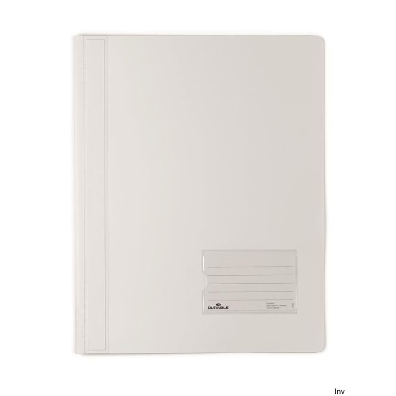 Skoroszyt Durable DURALUX 268002 biały A4 z kieszenią na dokumenty