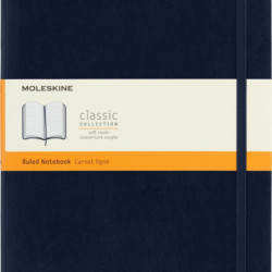 Notes MOLESKINE XL (19x25cm) w linie, miękka oprawa, sapphire blue, 192 strony, niebieski