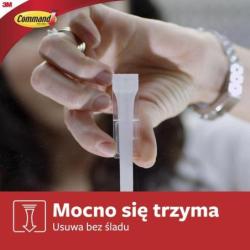 Haczyk COMMAND (17010FESIP), XL do ciężkich przedmiotów do 4,5kg, 1 haczyk + 2 paski, biały