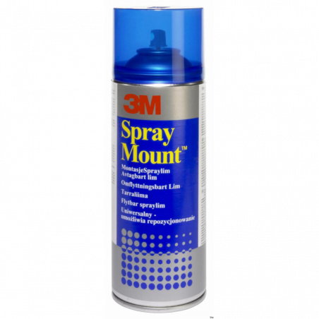 Klej w sprayu Scotch 3M Spraymount, uniwersalny, 400ml, transparentny