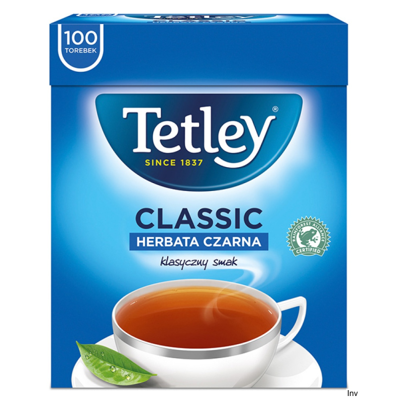 Herbata Tetley Classic czarna 100 saszetek bez zawieszki