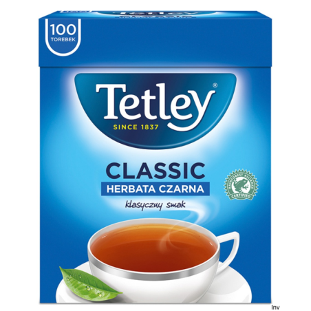 Herbata Tetley Classic czarna 100 saszetek bez zawieszki