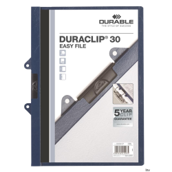 Skoroszyt Durable DURACLIP 30 A4 granatowy 1-30 kartek
