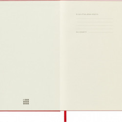 Notes MOLESKINE Classic L (13x21cm) gładki, twarda oprawa, 240 stron, czerwony