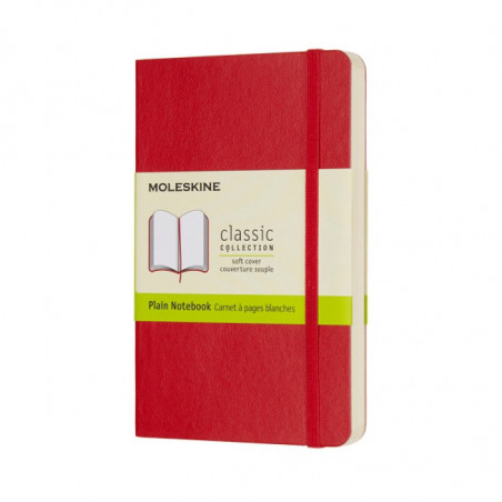 Notes MOLESKINE Classic P (9x14cm) gładki, miękka oprawa, 192 strony, czerwony