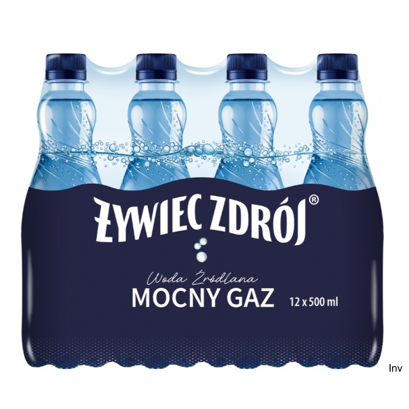 Woda ŻYWIEC ZDRÓJ 0.5l mocno gazowana zgrzewka 12 szt. KAUCJA