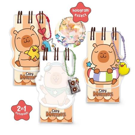 PAKIET Mini notes TRENDHAUS CP HL-5, 2 w 1, 104kartki, mix kolorów