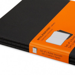 Zestaw 3 Zeszytów MOLESKINE Cahier Journals P (9x14cm) w linie, 64 strony, czarny